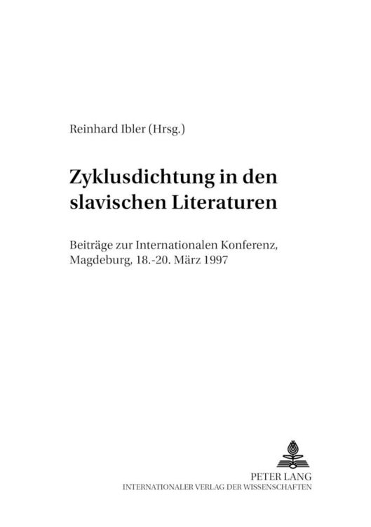 Produktbild: Zyklusdichtung in den slavischen Literaturen