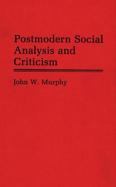 Produktbild: Postmodern Social Analysis and Criticism