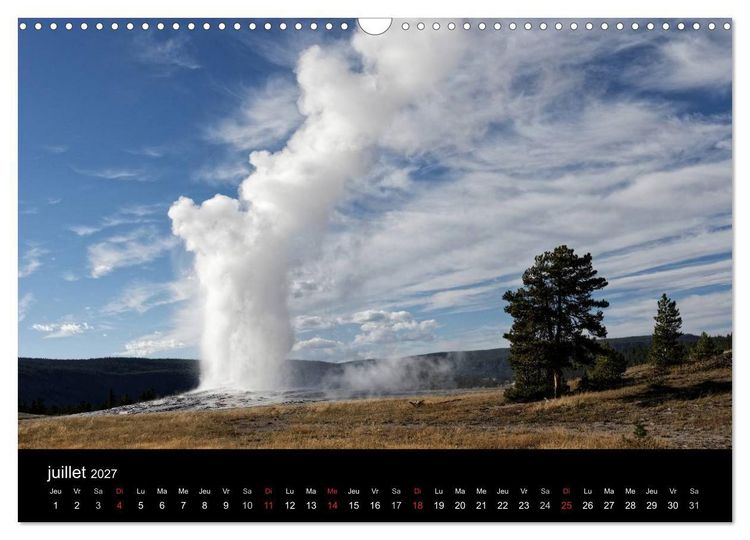 Produktbild: Yellowstone Un grand parc am&eacute;ricain (Calendrier mural 2027 DIN A3 vertical), CALVENDO calendrier mensuel