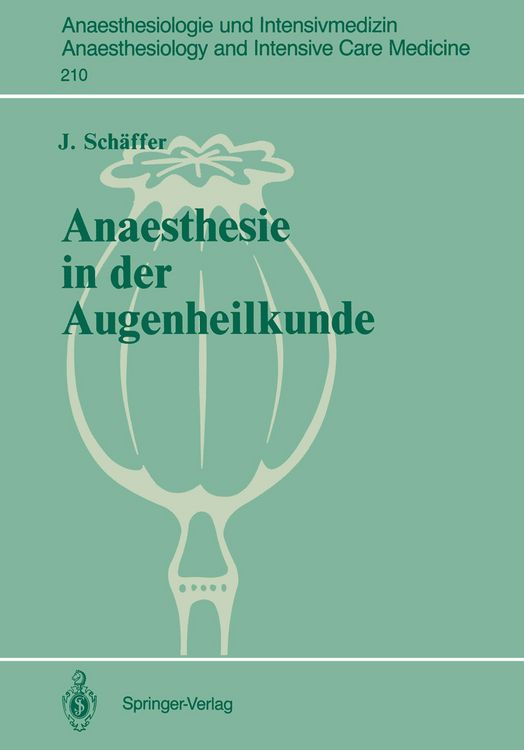 Produktbild: Anaesthesie in der Augenheilkunde