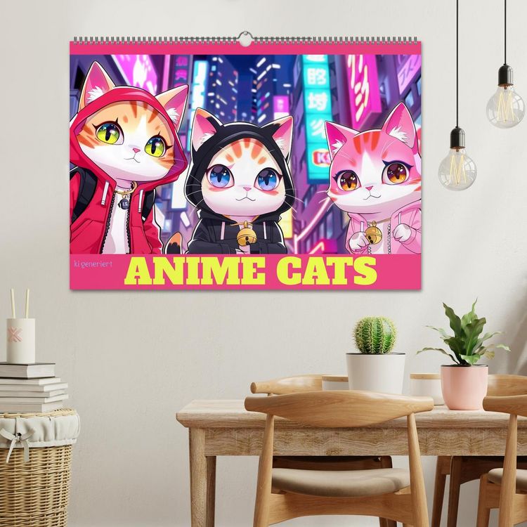 Produktbild: Anime Cats (Wandkalender 2026 DIN A2 quer), CALVENDO Monatskalender