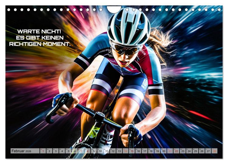 Produktbild: Rennrad und Motivation (Wandkalender 2026 DIN A4 quer), CALVENDO Monatskalender