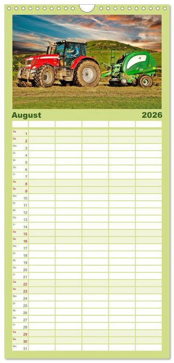 Produktbild: Familienplaner 2026 - Landwirtschaft - die Zukunft ist digital mit 5 Spalten (Wandkalender, 21 x 45 cm) CALVENDO