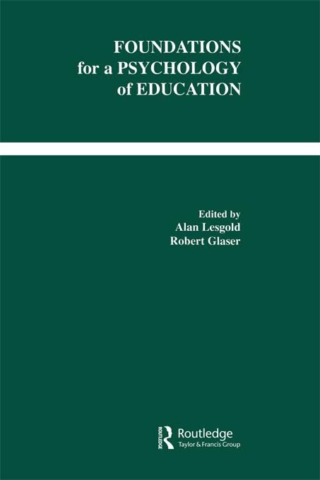 Produktbild: Foundations for A Psychology of Education