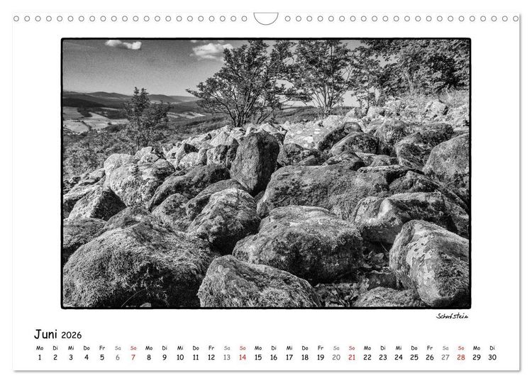 Produktbild: RH&Ouml;N SCHWARZ-WEISS (Wandkalender 2026 DIN A3 quer), CALVENDO Monatskalender