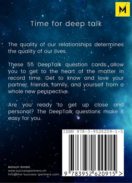 Produktbild: DeepTalk Gespr&auml;chsfragekarten (Pocket Size) ENGLISH Version