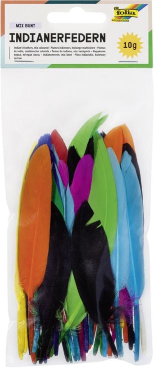 Produktbild: Folia Bastel-Federn Mix 10g farbig