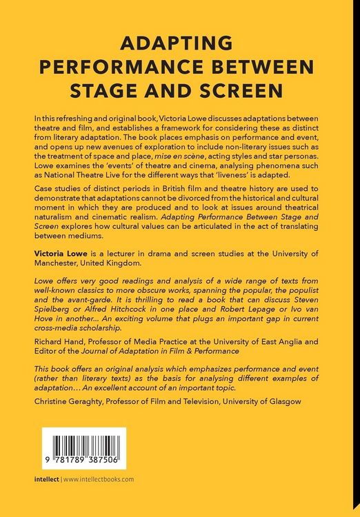 Produktbild: Adapting Performance Between Stage and Screen