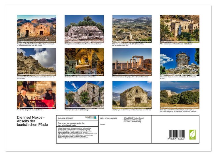 Produktbild: Die Insel Naxos - Abseits der touristischen Pfade (Wandkalender 2026 DIN A3 quer), CALVENDO Monatskalender