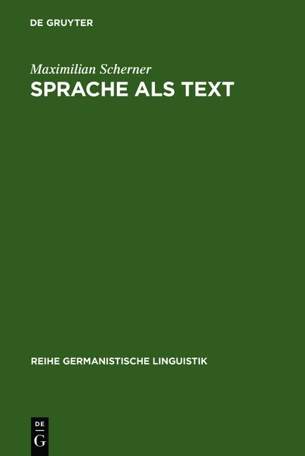 Produktbild: Sprache als Text