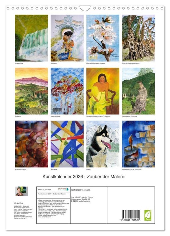 Produktbild: Kunstkalender 2026 - Zauber der Malerei (Wandkalender 2026 DIN A3 hoch), CALVENDO Monatskalender