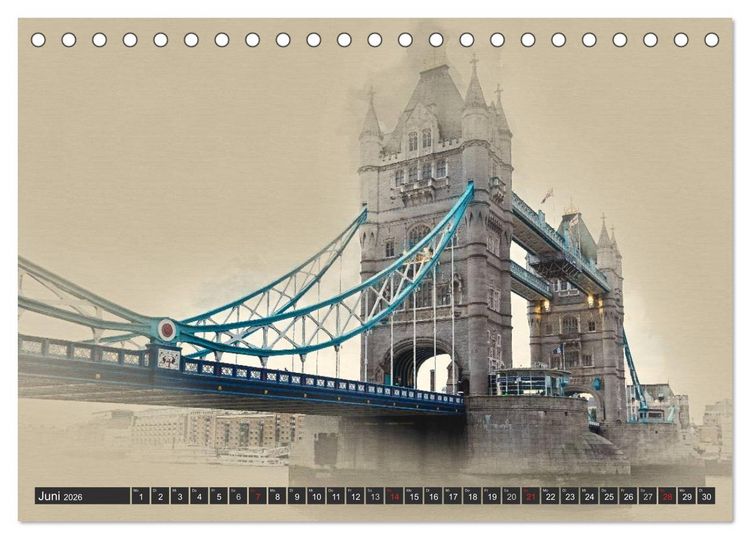 Produktbild: Traumhaftes London (Tischkalender 2026 DIN A5 quer), CALVENDO Monatskalender