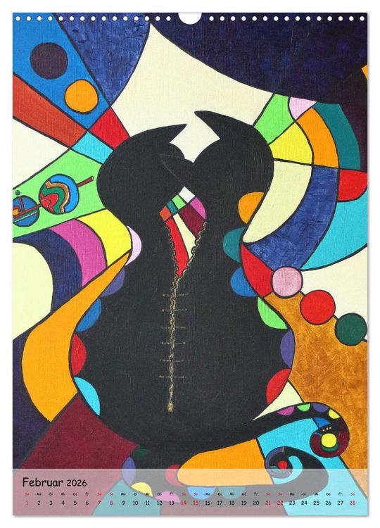 Produktbild: K&auml;tz, Petra Kolossa, Pop-Art-Kunstdrucke (Wandkalender 2026 DIN A3 hoch), CALVENDO Monatskalender