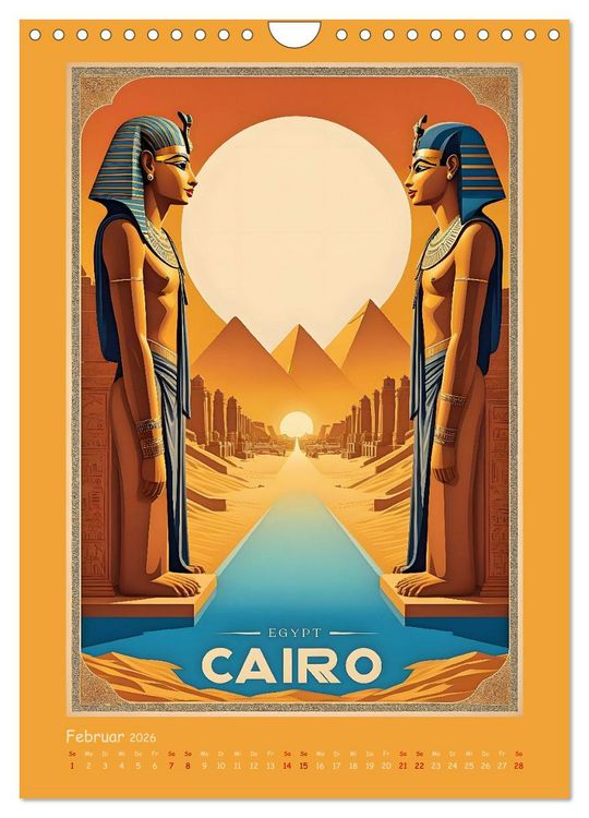 Produktbild: City Travel Poster - nostalgische St&auml;dtereise um die Welt (Wandkalender 2026 DIN A4 hoch), CALVENDO Monatskalender