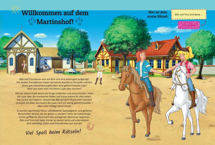 Produktbild: Bibi und Tina Mein verhextes R&auml;tselbuch I Mit Geheimlupe zum eigenst&auml;ndigen L&ouml;sen