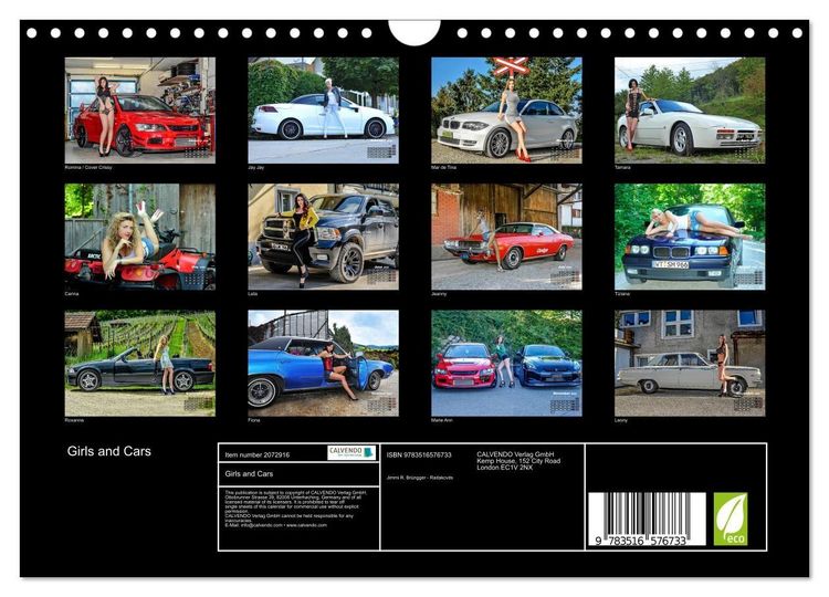 Produktbild: Girls and Cars (Wall Calendar 2026 DIN A4 landscape), CALVENDO 12 Month Wall Calendar