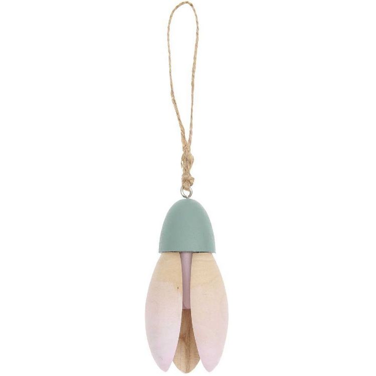 Produktbild: Holz H&auml;nger Bl&uuml;te, rosa