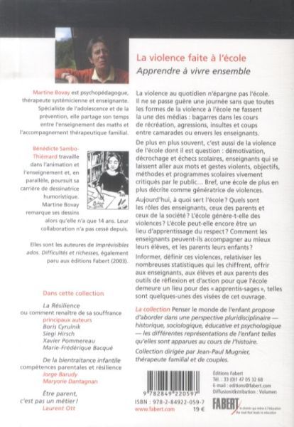 Produktbild: La violence faite &agrave; l'&eacute;cole : apprendre &agrave; vivre ensemble