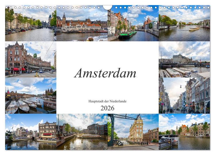 Produktbild: Amsterdam - Hauptstadt der Niederlande (Wandkalender 2026 DIN A3 quer), CALVENDO Monatskalender