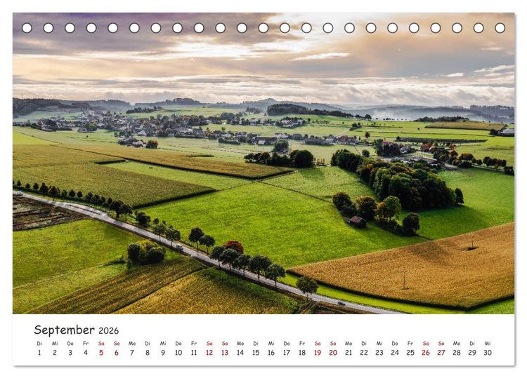 Produktbild: Das Sauerland bei Brilon aus der Vogelperspektive (Tischkalender 2026 DIN A5 quer), CALVENDO Monatskalender