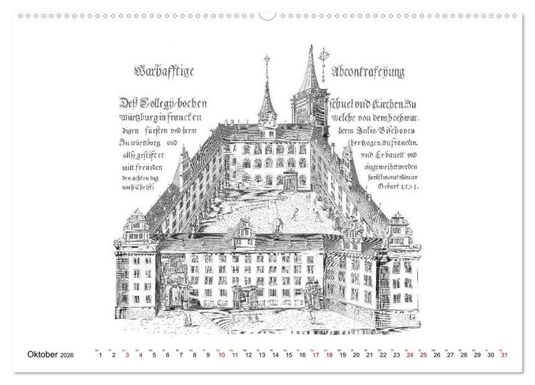 Produktbild: W&uuml;rzburg in alten Bildern (Wandkalender 2026 DIN A2 quer), CALVENDO Monatskalender