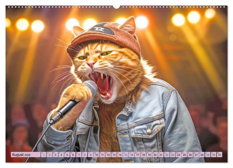 Produktbild: Ginger - Samtpfotiger Abenteurer (Wandkalender 2026 DIN A2 quer), CALVENDO Monatskalender