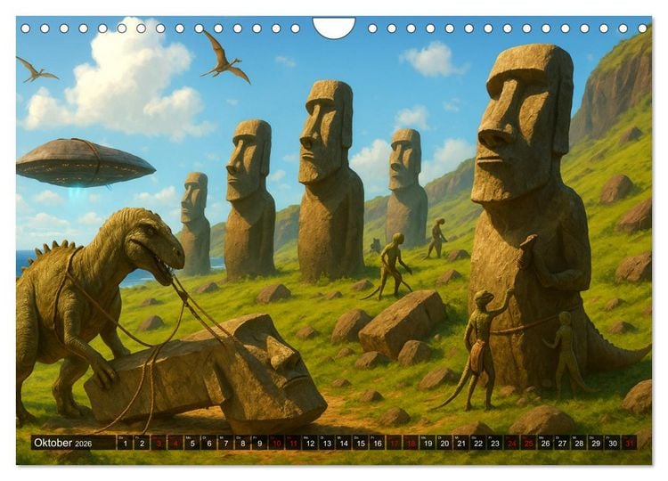Produktbild: R&auml;tsel aus Stein - Uralte Baukunst neu gedacht (Wandkalender 2026 DIN A4 quer), CALVENDO Monatskalender