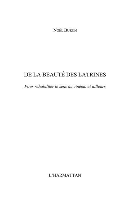 Produktbild: De la beaute des latrines