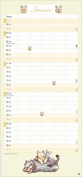 Produktbild: Winnie Puuh Familienplaner 2027