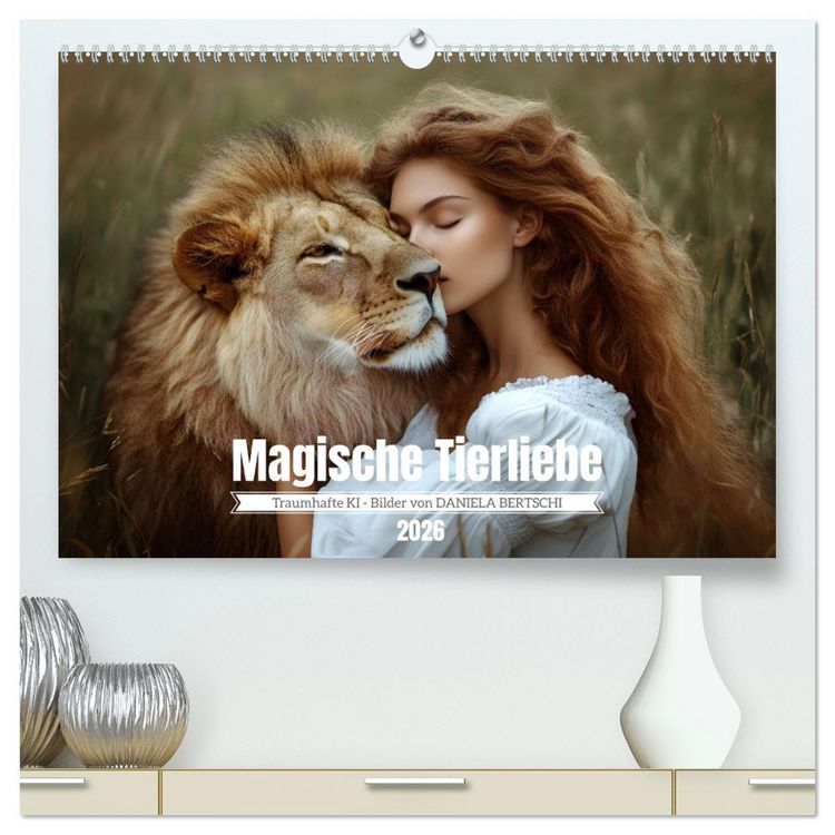 Produktbild: Magische Tierliebe (hochwertiger Premium Wandkalender 2026 DIN A2 quer), Kunstdruck in Hochglanz