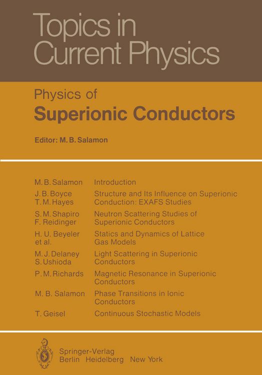 Produktbild: Physics of Superionic Conductors