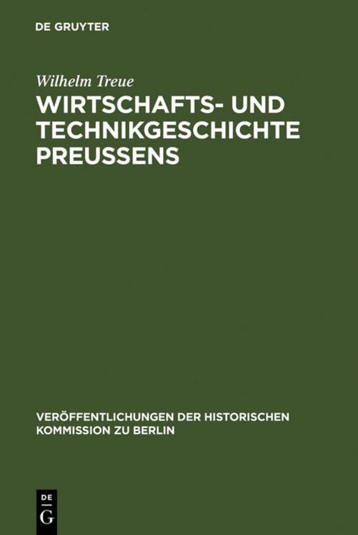 Produktbild: Wirtschafts- und Technikgeschichte Preu&szlig;ens
