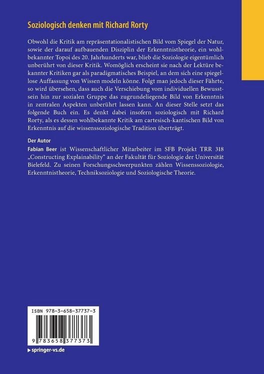Produktbild: Soziologisch denken mit Richard Rorty