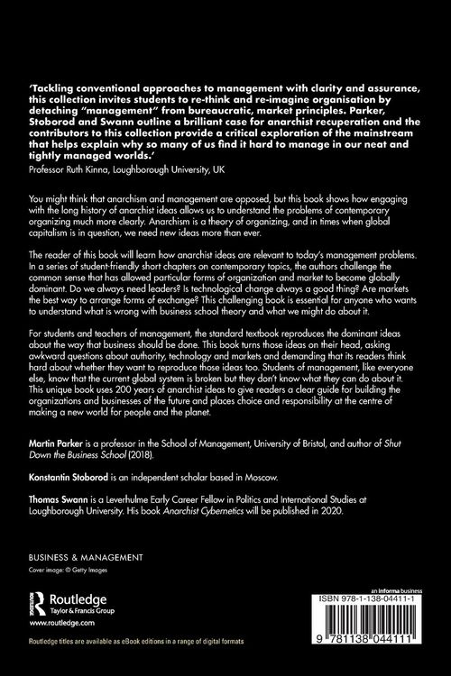 Produktbild: Anarchism, Organization and Management