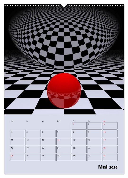 Produktbild: OpArt und mehr (hochwertiger Premium Wandkalender 2026 DIN A2 hoch), Kunstdruck in Hochglanz