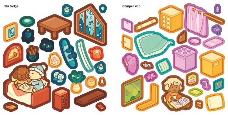 Produktbild: Cute & Cozy Sticker Rooms: Cozy Getaways