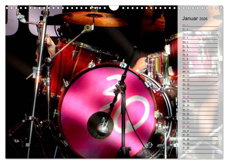 Produktbild: Schlagzeug onstage (Wandkalender 2026 DIN A3 quer), CALVENDO Monatskalender