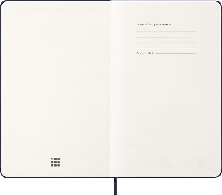 Produktbild: Moleskine 12 Monate Wochen Notizkalender 2027, Large/A5, 1 Wo = 1 Seite, rechts linierte Seite, Fester Einband, Saphir