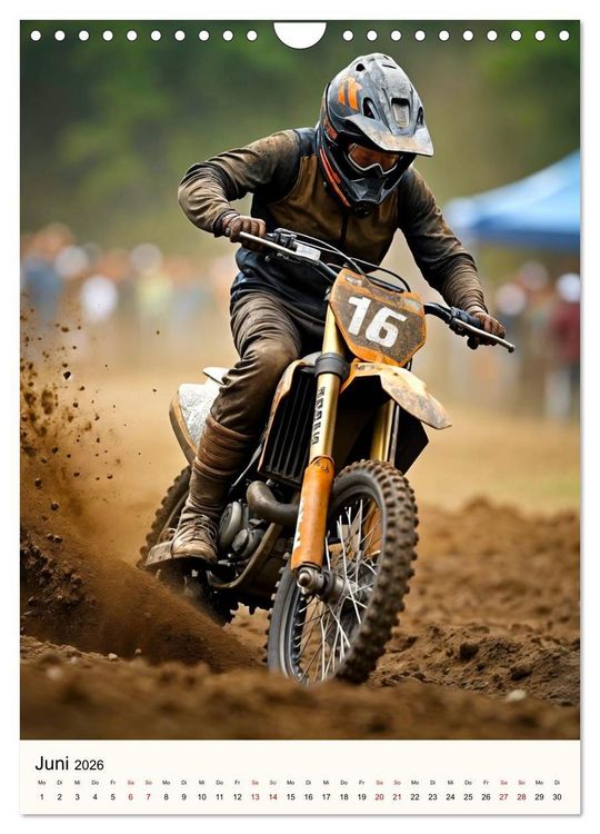 Produktbild: Kickstart the Year - Dirt, Speed und Adrenalin (Wandkalender 2026 DIN A4 hoch), CALVENDO Monatskalender