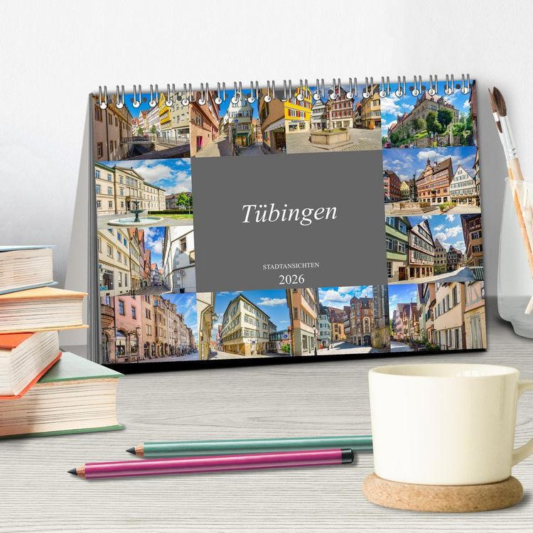 Produktbild: T&uuml;bingen Stadtansichten (Tischkalender 2026 DIN A5 quer), CALVENDO Monatskalender