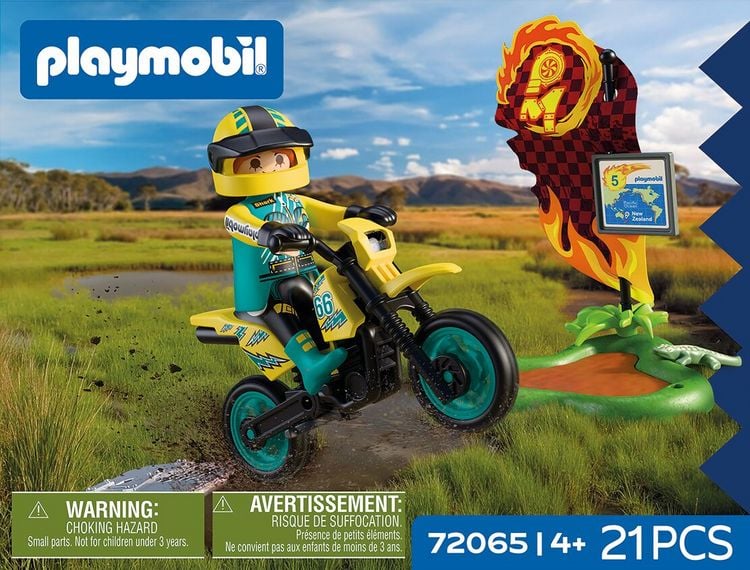 PLAYMOBIL Stunt Show Pilote de moto et mur de feu - 70553 PLAYMOBIL Stunt Show Pilote de moto et mur de feu - 70553