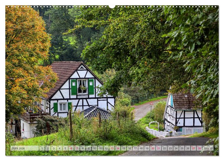 Produktbild: Idyllische Wanderwege im Bergischen Land (Wandkalender 2026 DIN A2 quer), CALVENDO Monatskalender