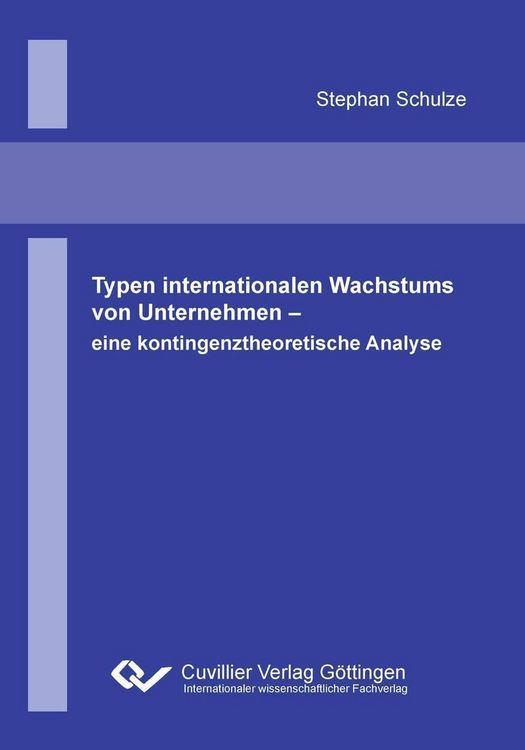 Produktbild: Typen internationalen Wachstums von Unternehmen