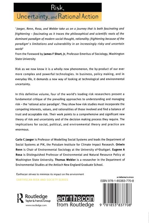 Produktbild: Risk, Uncertainty and Rational Action