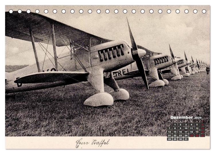 Produktbild: Doppeldecker entdeckt auf historischen Postkarten (Tischkalender 2026 DIN A5 quer), CALVENDO Monatskalender