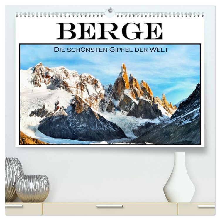 Produktbild: Berge - Die sch&ouml;nsten Gipfel der Welt (hochwertiger Premium Wandkalender 2026 DIN A2 quer), Kunstdruck in Hochglanz