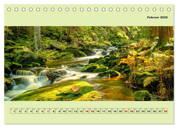 Produktbild: Die schwarze Pockau im Herbstgewand (Tischkalender 2026 DIN A5 quer), CALVENDO Monatskalender
