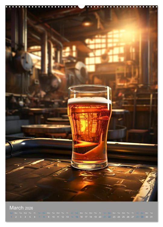 Produktbild: Beer (High Quality Premium Wall Calendar 2026 DIN A2 portrait),CALVENDO 12 Month Wall Calendar