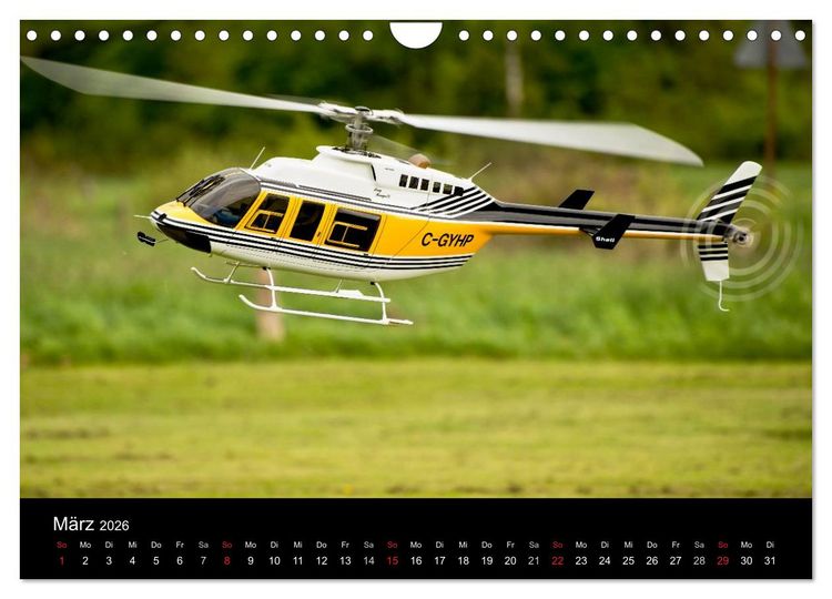 Produktbild: Modellhubschrauber (Wandkalender 2026 DIN A4 quer), CALVENDO Monatskalender