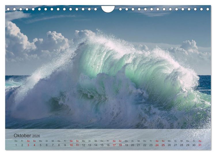 Produktbild: Azurblaue Horizonte - Die Sch&ouml;nheit des Meeres einfangen (Wandkalender 2026 DIN A4 quer), CALVENDO Monatskalender